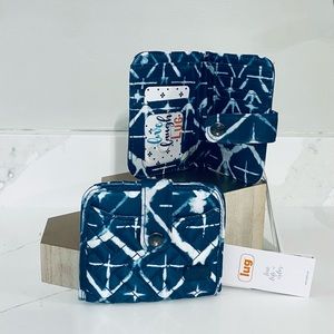 COPY - Lug Diamond Navy Minuet Wallet NWT Blue White Mini Compact Wallet NEW